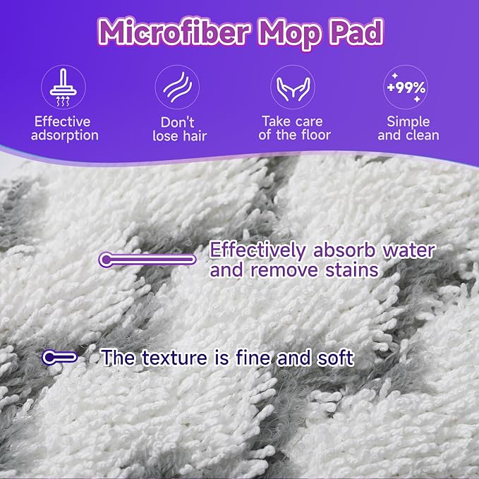 8 Pack Reusable Mop Replacement Pads Compatible - Image 4
