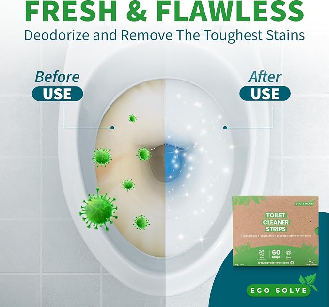 Toilet Bowl Cleaner Strips, Eco-friendly, Septic Safe, Removes Odors & Stains - Image 5