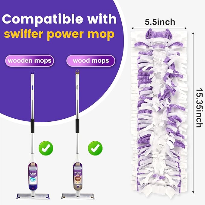 5X Cleaning Power Mop Pads Compatible - Image 2
