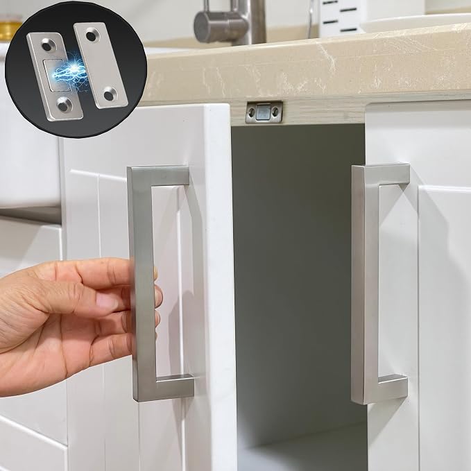 Cabinet Magnetic Catch, 6 Pack Ultra Thin Magnetic Cabinet Door Catch, Adhesive - Image 7