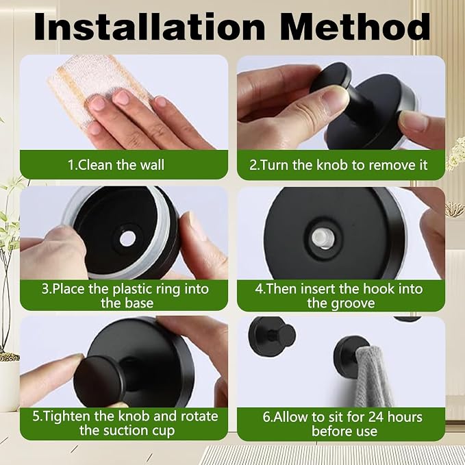 Suction Cup Hooks for Wreaths on Glass, No-Drill Suction Cup Hooks, Wreath - Image 5