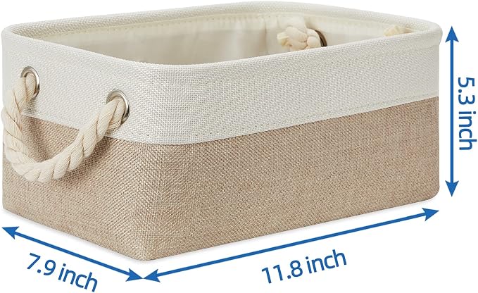 Temary Small Fabric Storage Baskets 6 Pcs Decorative Baskets Bins - Image 2