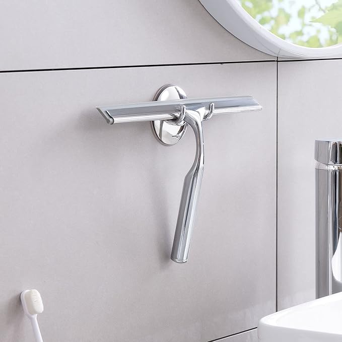 Ettori Shower Squeegee Clear Glass Wall Cleaner Stainless Steel - Image 8