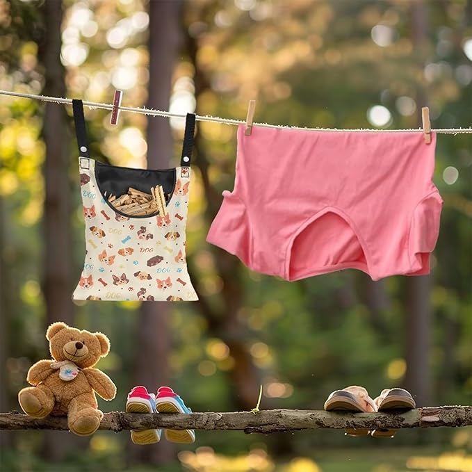 Clothes Pin Hanging Bag with Hanging Rope 14.5 X 12 Inch Clothespin Bag - Image 3