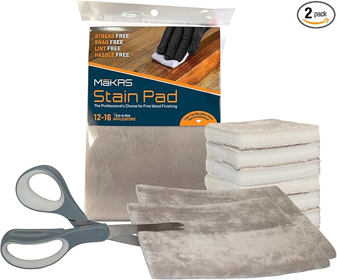 MāKRS Stain Pad, Cut-to-Size Staining Pads, Streak-Free Applicator, Micro Brush by MaKRS