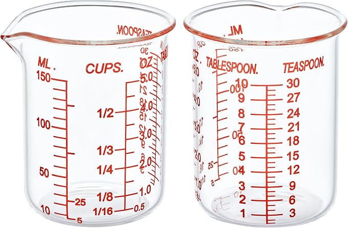 High Borosilicate Glass Measuring Cup-V-Shaped Spout，Glass Measuring Beaker by AckersBORO33