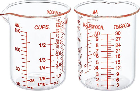 High Borosilicate Glass Measuring Cup-V-Shaped Spout，Glass Measuring Beaker by AckersBORO33