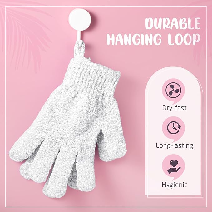 104 Pcs Exfoliating Glove Bulk Shower Gloves - Image 3