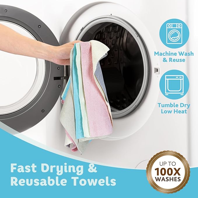 Matthew Microfiber Cleaning Cloth Roll 72Pack Reusable Paper Towels&Washable - Image 7
