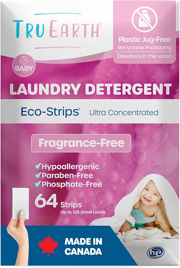 Tru Earth Hypoallergenic Baby Laundry Detergent Sheets/Strips by TruEarth