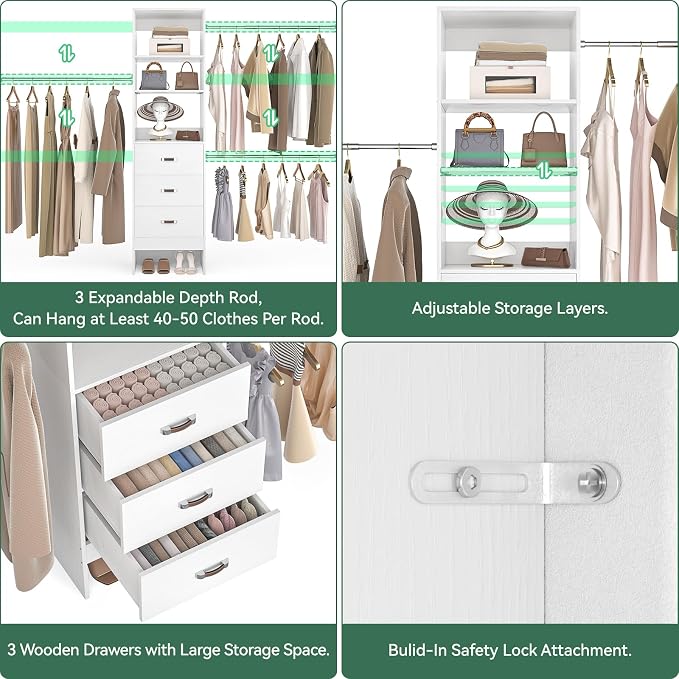 96'' Closet Organizer System - Image 6