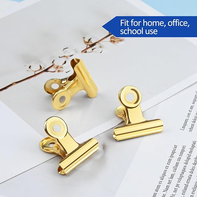 30 Pack Small Bull Clips 0.87 Inch Mini Metal Hinge Clips Binder Paper Hinge - Image 7