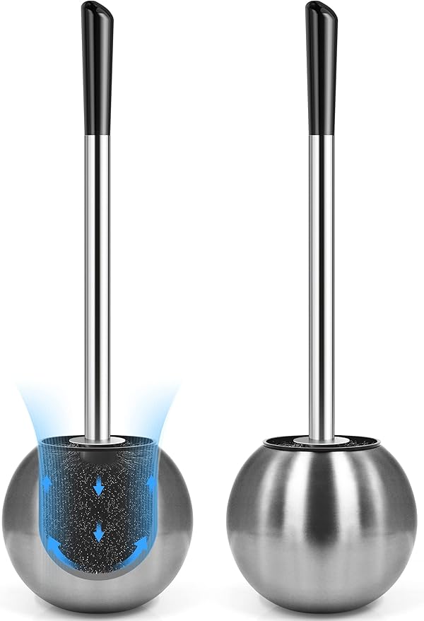 Toilet Brush and Holder 2 Pack, 304 Stainless Steel Toilet Brush by Unknown