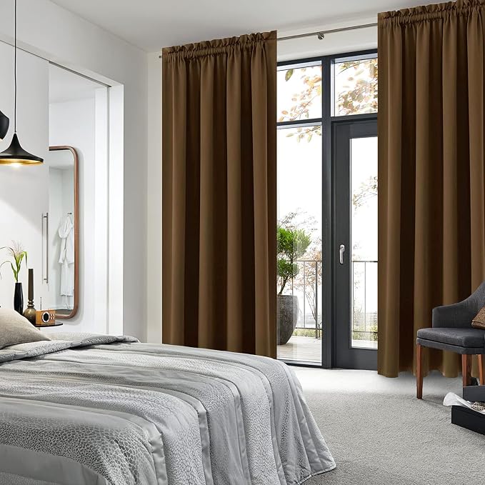 DWCN Blackout Curtains for Bedroom – Rod Pocket Thermal Insulated Noise - Image 2