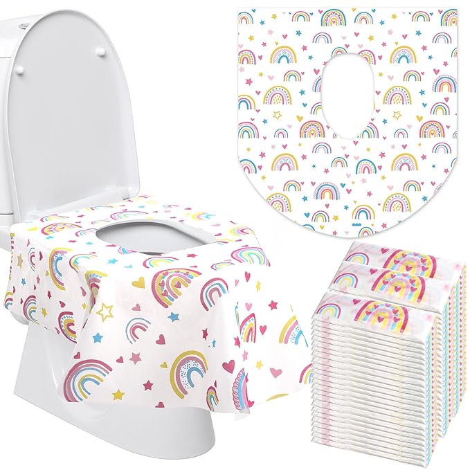 50 Packs Disposable Toilet Seat Covers Extra Large Individually Wrapped by Reginary