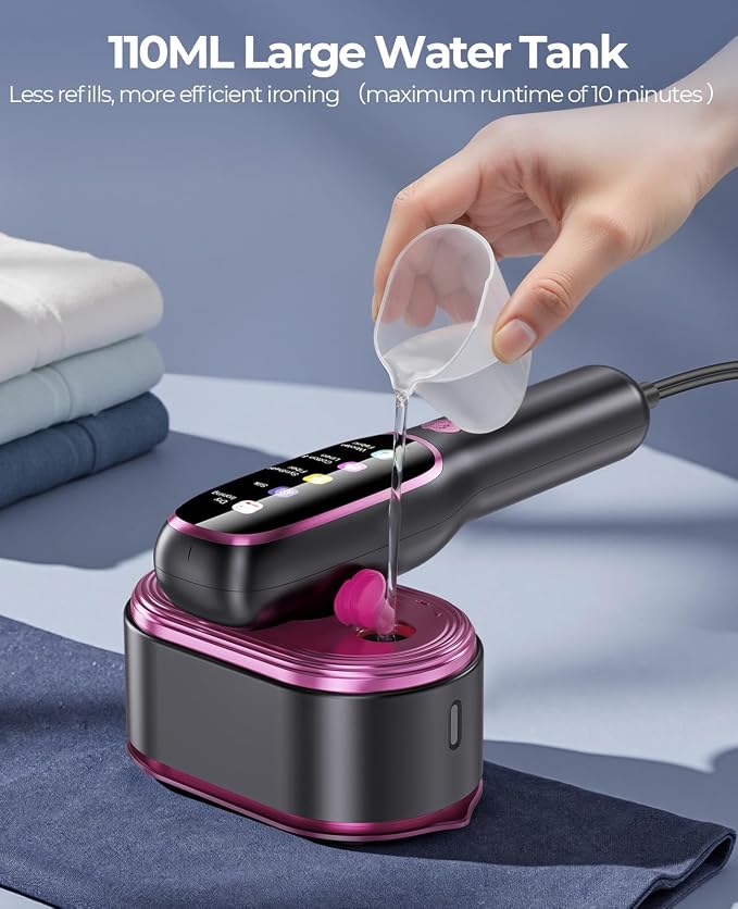 Travel Steamer for Clothes Portable: 2-in-1 Mini Handheld Garment Steamer Iron - Image 6