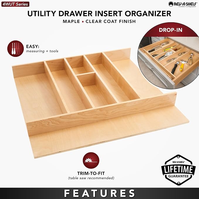 Rev-A-Shelf Trim-to-Fit Silverware Drawer Organizer - Image 3
