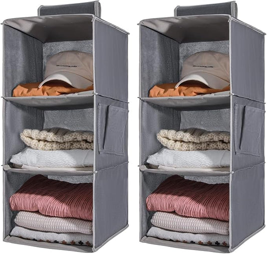 2 Packs Hanging Closet Organizer Stroage, 3-Shelf Hanging Shelves by WelcometoYRCBEHFU