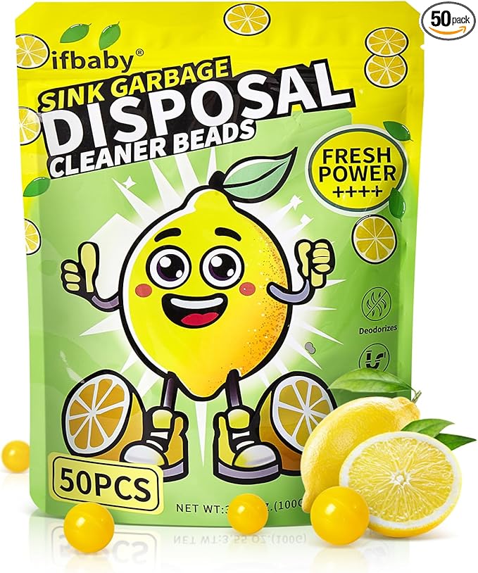 50 Count Garbage Disposal Cleaner and Deodorizer – Sink Odor Eliminator by ifbaby