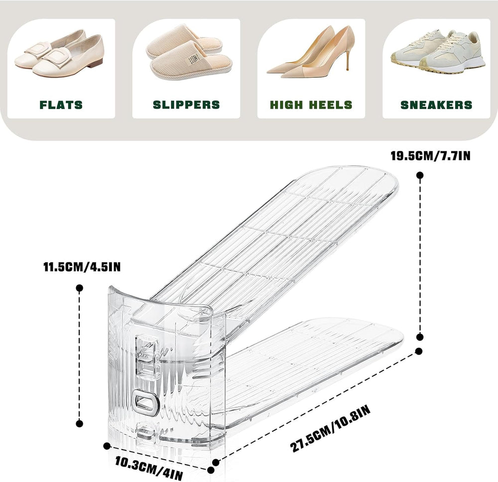 FENRUNXU Shoe Slots Organizer for Closet,36 Pack Shoe Stacker Shoes Rack Orga...