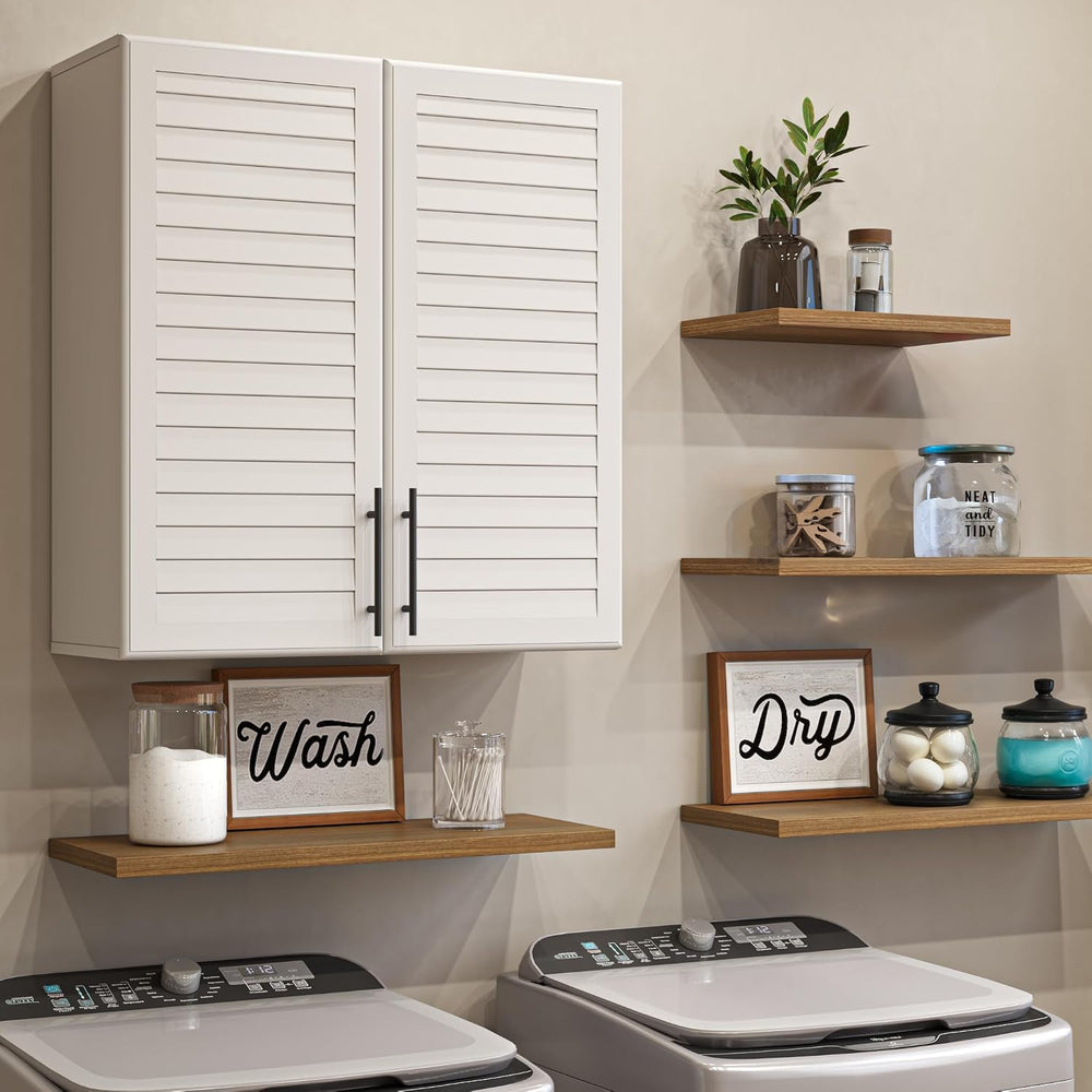 FIMELLO 59’’ Laundry Room Cabinets Wall Mounted, Kitchen wall Cabinet, Bathro...