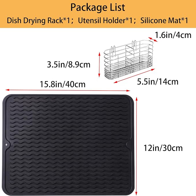 Stainless Steel Dish Drying Rack, Expandable Fruit & Vegetable Drain Rack over - Image 6