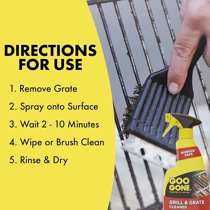 Goo Gone Grill and Grate Cleaner Spray Cleans and Degreases BBQ Cooking Grates - Image 7