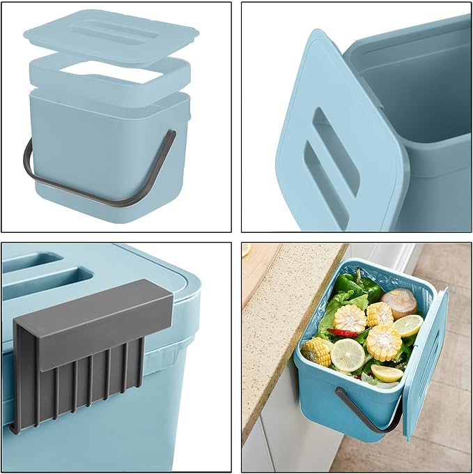 LALASTAR Kitchen Compost Bin, Hanging Trash Can - Image 5