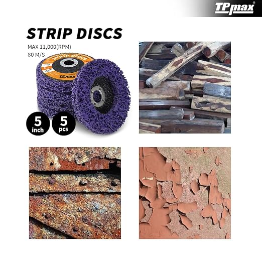 5" x7/8'' Stripping Discs Rust Remover Wheel Remove Paint and Oxidation Poly - Image 3