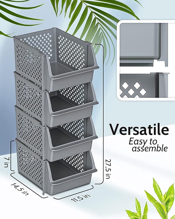 TidyFriend Plastic Stackable Bins - Image 3