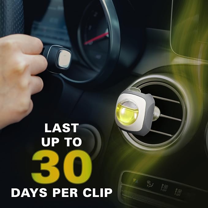 Air Jungles Lemon Ginger Scent Car Air Freshener Clip, 6 Vent Clips, 4ml Each - Image 6