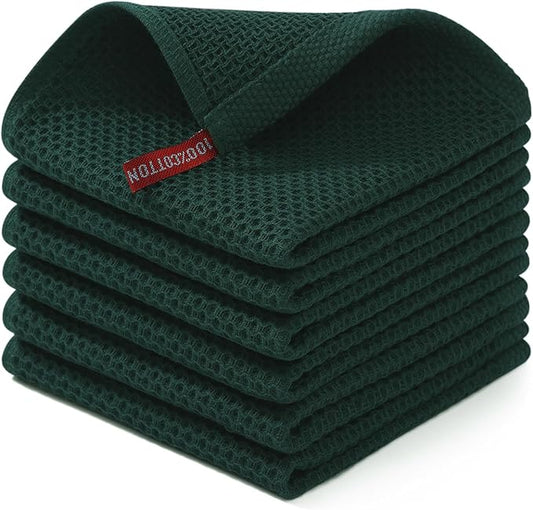 Homaxy 100% Cotton Waffle Weave Kitchen Dish Cloths, Ultra Soft Absorbent Quick by Homaxy