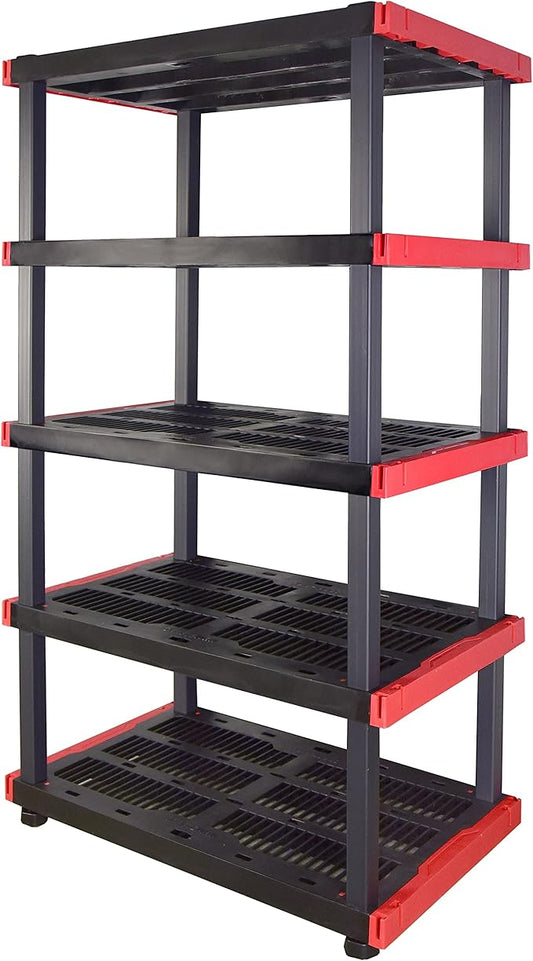 CX Craftsman, 5-Tier Highly Durable Storage Rack, 200lbs/shelf, Interlocking by BLACKYELLOW