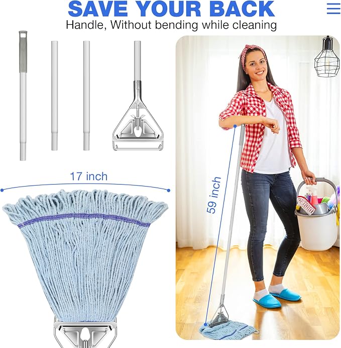 String Mop Heavy Duty for Floor Cleaning- Industrial Commercial Wet Mop - Image 5