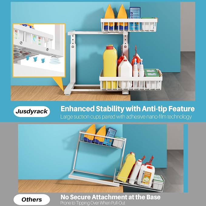2 Packs Under Sink Organizer, Small Shelf - Image 3