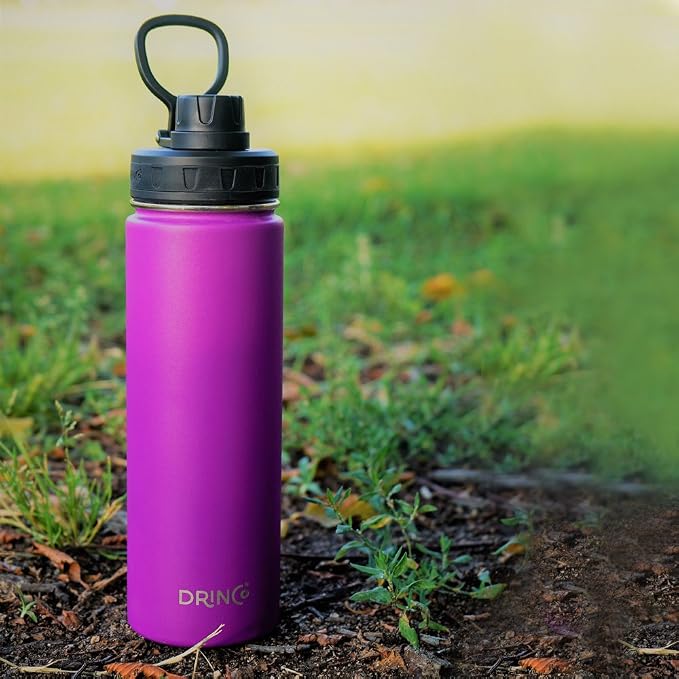 DRINCO Stainless Steel Water Bottle Spout Lid Vacuum Insulated Double Wall - Image 7