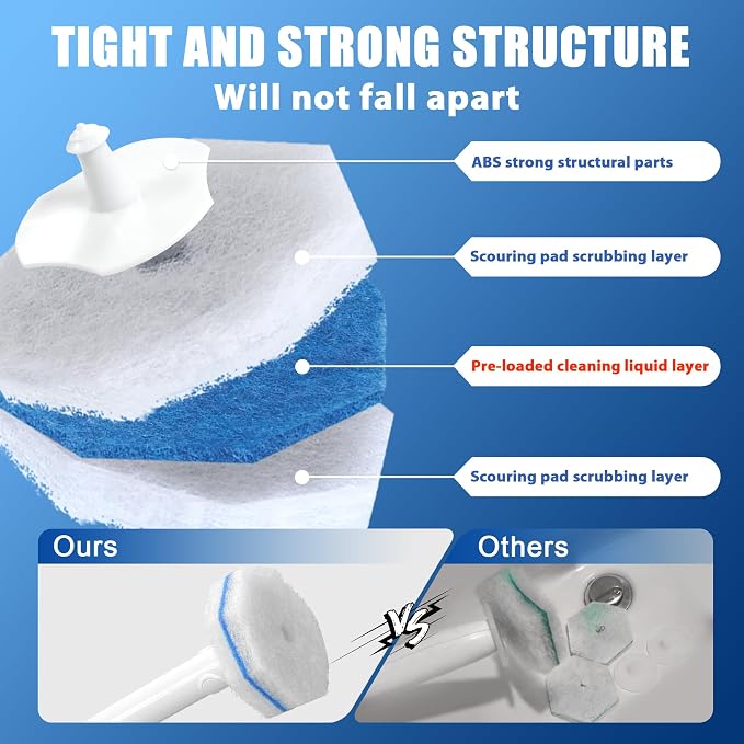 100 Count Disposable Toilet Bowl Wand Refills Prefilled - Image 4