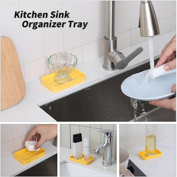 Silicone Kitchen Sink Organizer Tray - Image 4