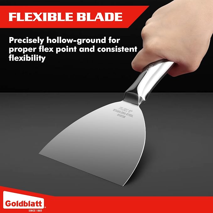 Goldblatt 6" Putty Knife, One-Piece Paint Scraper Tool, All Stainless Steel - Image 5