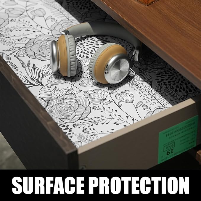 Floral Drawer and Shelf Liner for Kitchen 16IN x 10FT, Non-Adhesive and Strong - Image 6