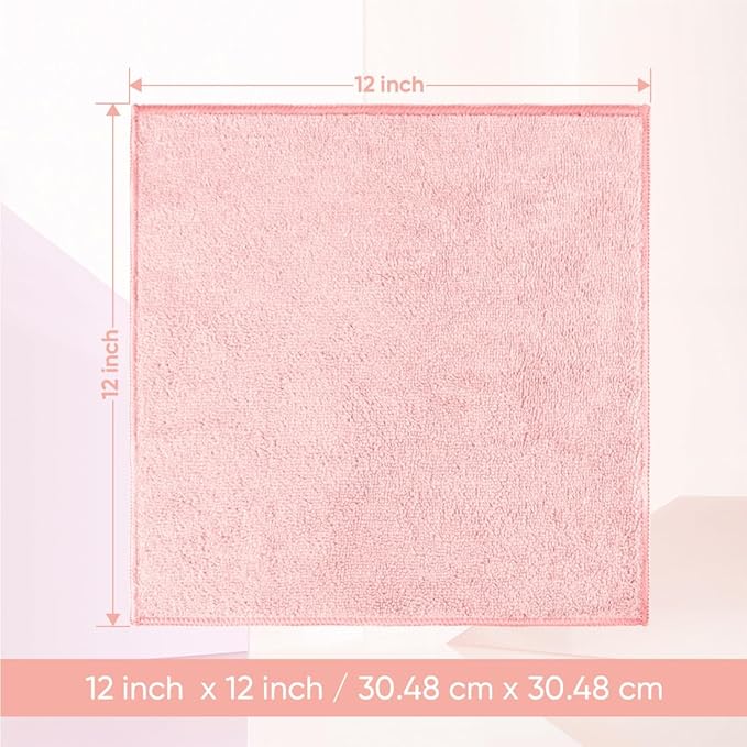 HOMEXCEL Microfiber Washcloths 12 Pack, Highly Absorbent and Soft Face Towel - Image 2