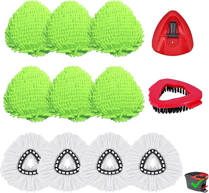 12 Pack Mop Replacement Heads for O-Ceda Mop Replace Head EasyWrin Spin Mop by Unknown