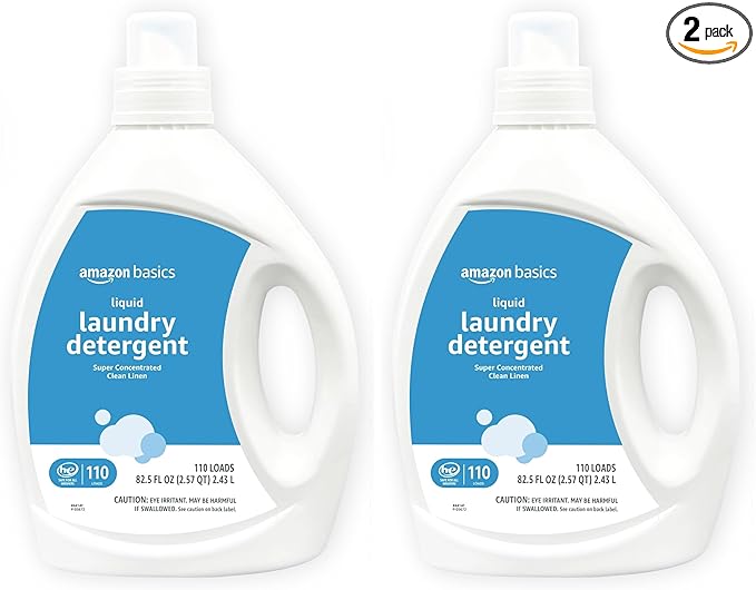 Amazon Basics Laundry Detergent Liquid, Concentrated, Clean Linen, 110 Loads by AmazonBasics