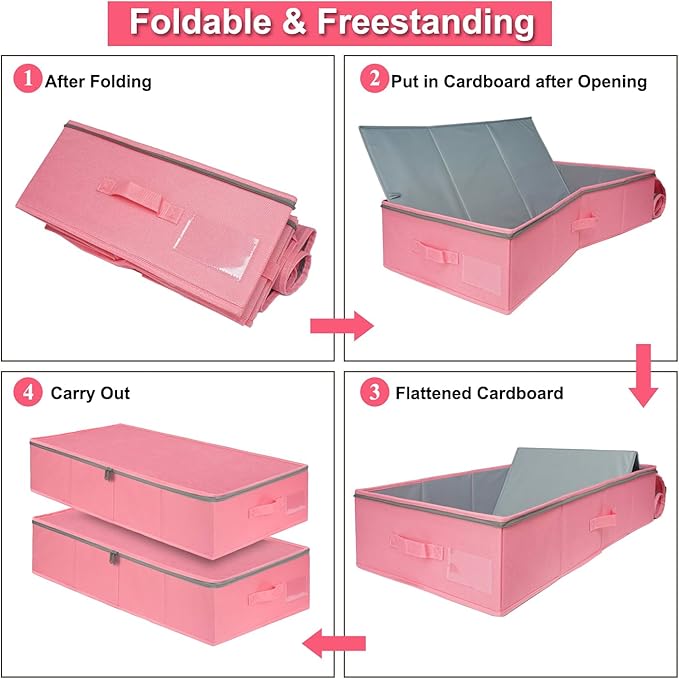 punemi Under Bed Storage Containers, Closet Organizers And Storage Bins - Image 6