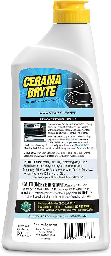 Cerama Bryte Removes Tough Stains Cooktop and Stove Top Cleaner - Image 2