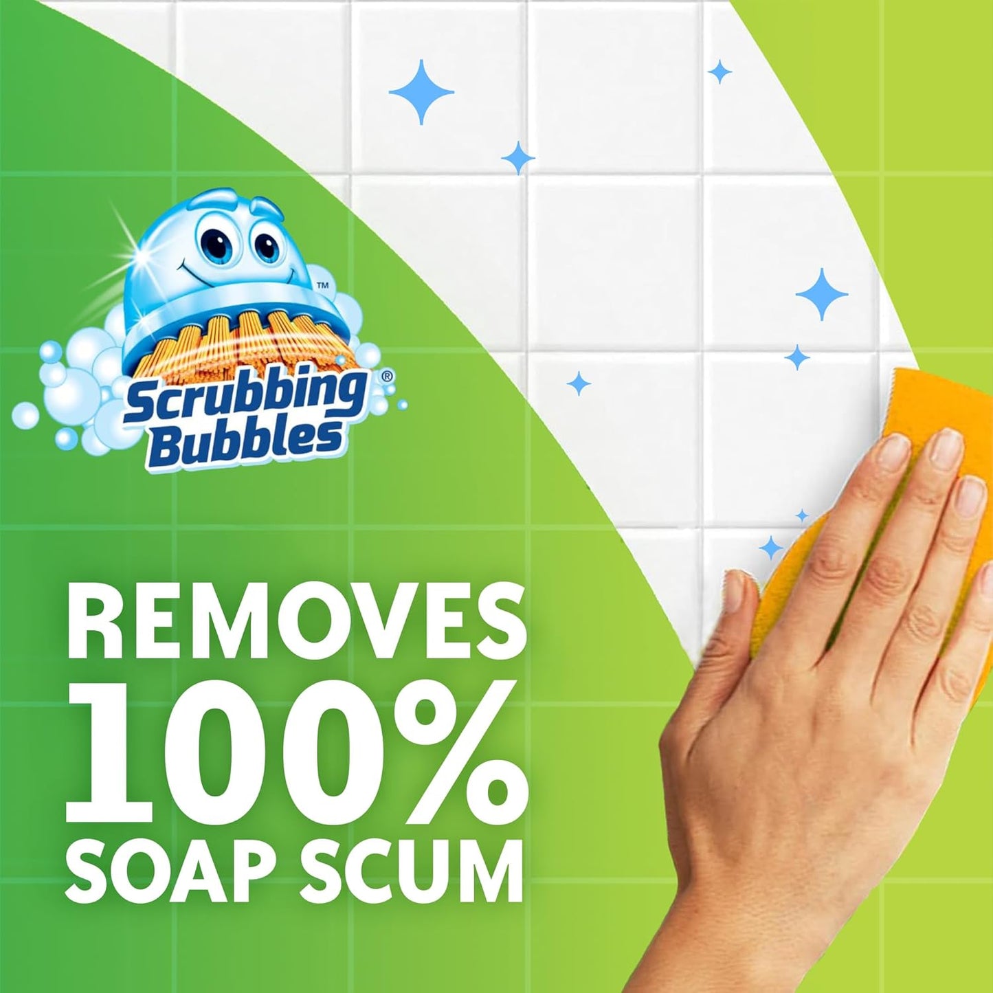 Scrubbing Bubbles Mega Bathroom and Shower Foamer Aerosol, Rainshower Scent, 20oz (Pack of 2)