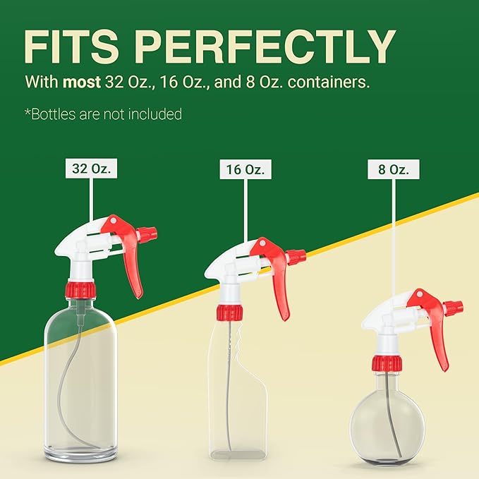 Heluva Green Spray Bottle Nozzle Replacement, Bottle Tops Only - Image 6