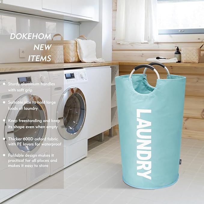 DOKEHOM 125L X-Large Collapsible Washing Laundry Basket Bag - Image 2