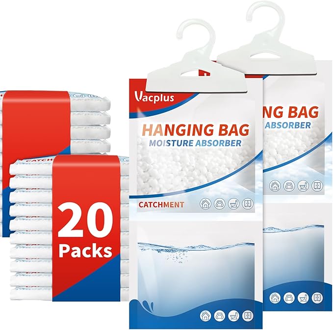 Vacplus Moisture Absorbers Packets, Fragrance Free 20 Pack, Humidity Packs by Vacplus
