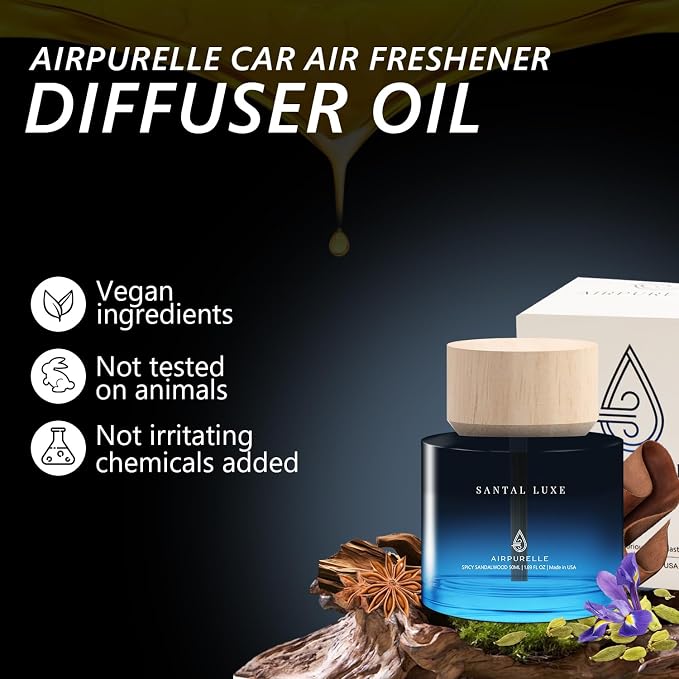 Car Air Freshener for Men & Women – Long-Lasting Spicy Sandalwood Essential Oil - Image 6